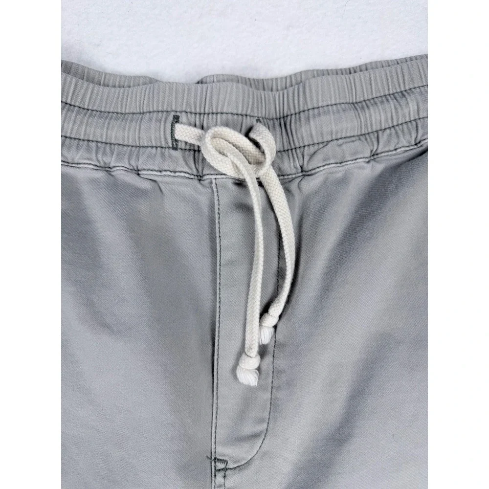 Faherty Mens Gray Organic Cotton Linen Blend Drawstring Shorts Size L 5 Inseam